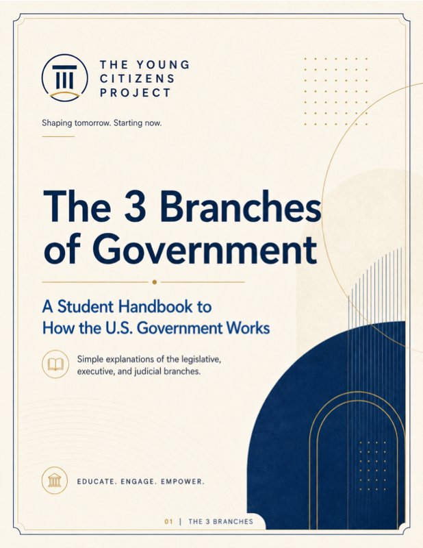 Cover of The 3 Branches of Government handbook
